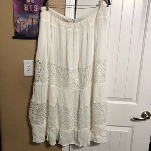 Lane Bryant Lace Inset Maxi Skirt